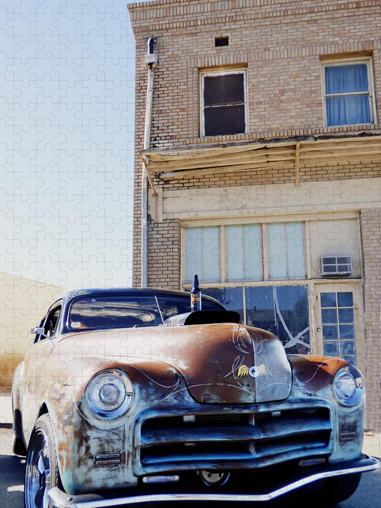 Plymouth Jigsaw Puzzle featuring the photograph 1952 Plymouth Downtown by Pamela Patch