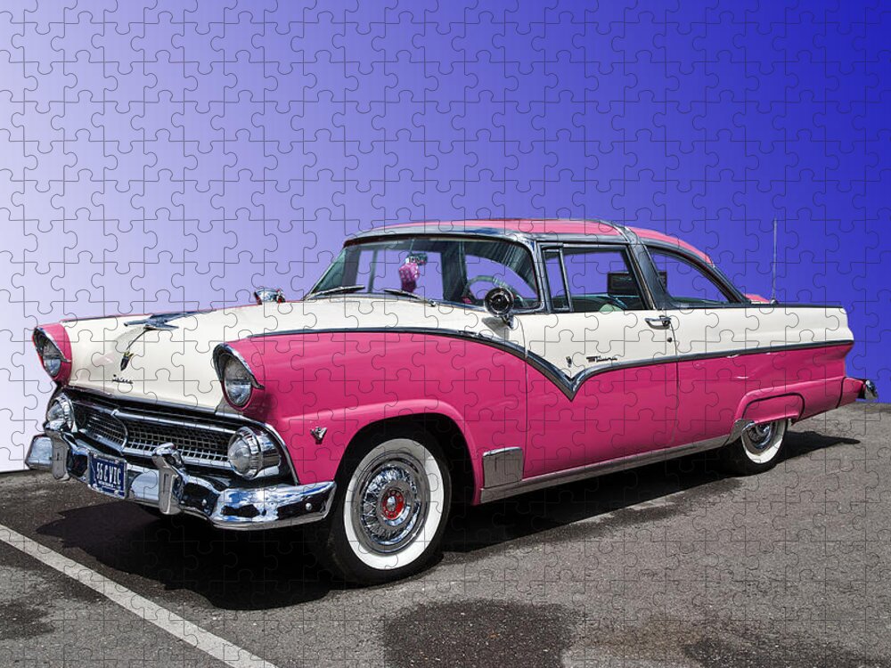 Car Jigsaw Puzzle featuring the photograph 1955 Ford Crown Victoria by Gianfranco Weiss