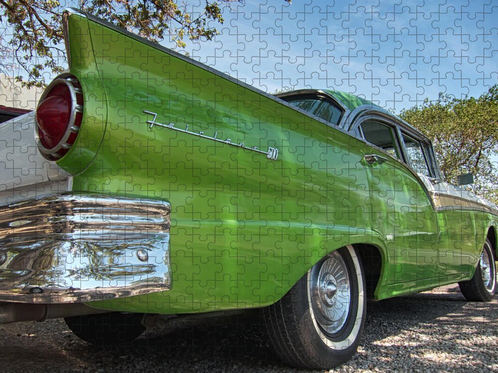 Ford Jigsaw Puzzle featuring the photograph 1957 Ford Fairlane 500 by Mary Lee Dereske