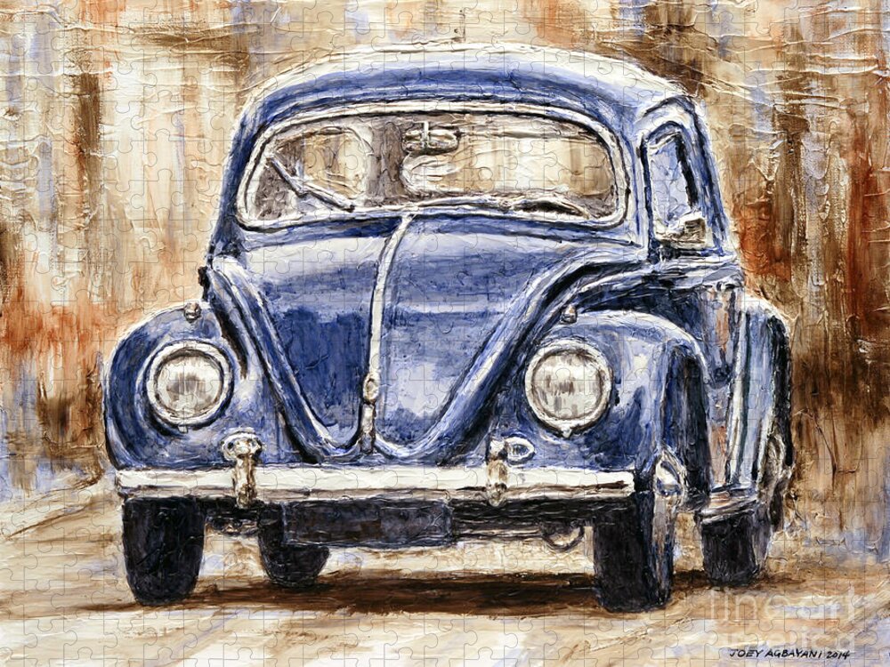 Volkswagen Jigsaw Puzzle featuring the painting 1960 Volkswagen Beetle by Joey Agbayani