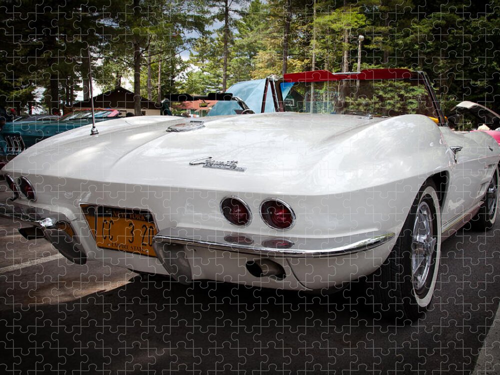 63 Jigsaw Puzzle featuring the photograph 1963 Chevrolet Corvette Stingray Convertible by David Patterson