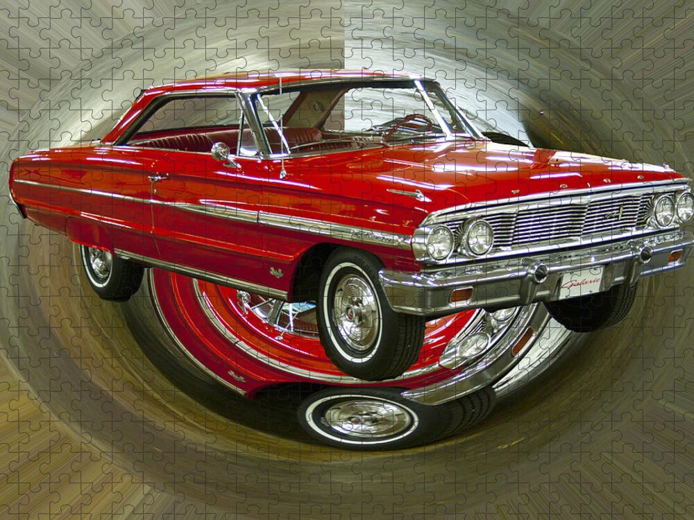 1964 Ford Galaxie Jigsaw Puzzle featuring the photograph 1964 Ford Galaxie by M Three Photos