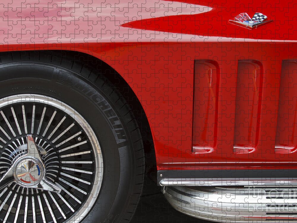 Chevrolet Jigsaw Puzzle featuring the photograph 1965 Corvette by Dennis Hedberg