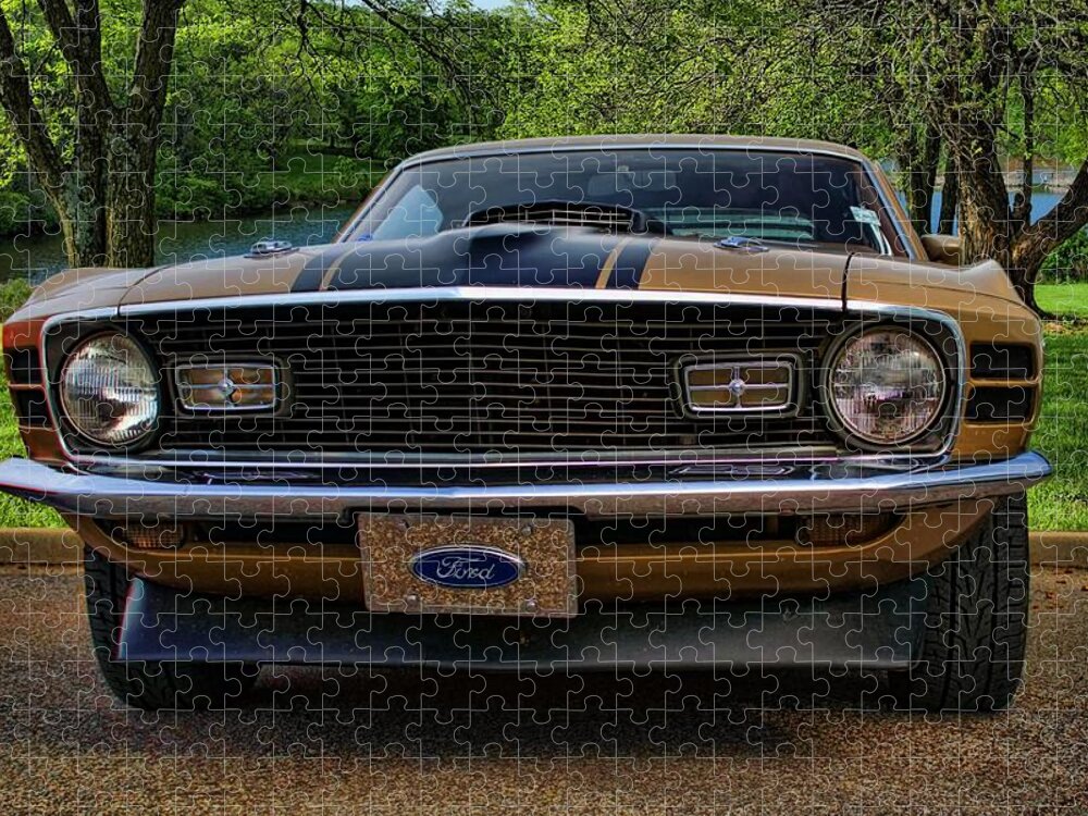 1970 Jigsaw Puzzle featuring the photograph 1970 Mustang by Tim McCullough