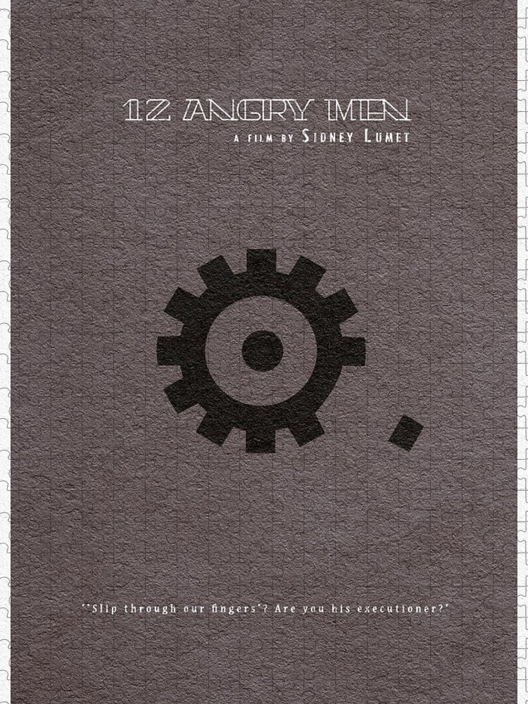12 Angry Men Jigsaw Puzzle featuring the digital art 12 Angry Men #2 by Inspirowl Design