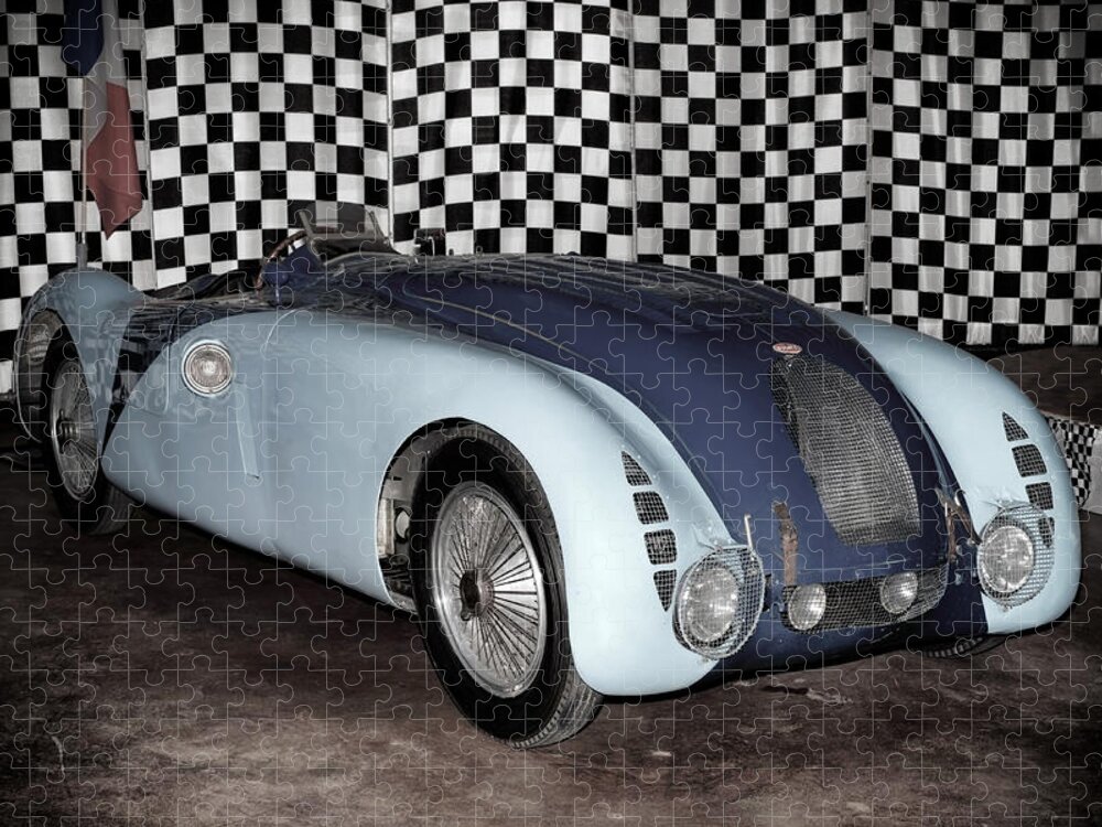 1936 Bugatti 57g Tank Jigsaw Puzzle featuring the photograph 1936 Bugatti 57G Tank by Klm Studioline