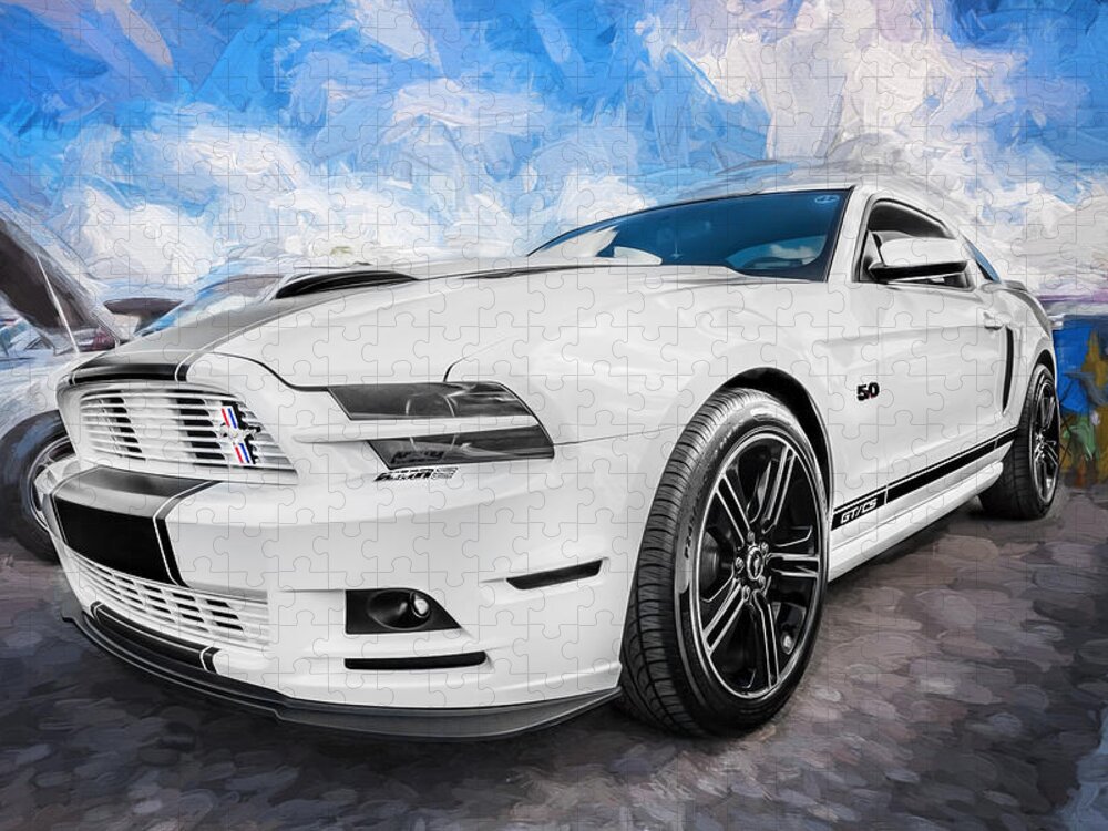 2014 Ford Mustang Jigsaw Puzzle featuring the photograph 2014 Ford Mustang GT CS Painted by Rich Franco