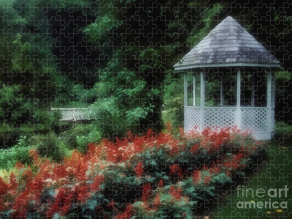 Gazebo Jigsaw Puzzle featuring the photograph A Quiet Spot by Geoff Crego