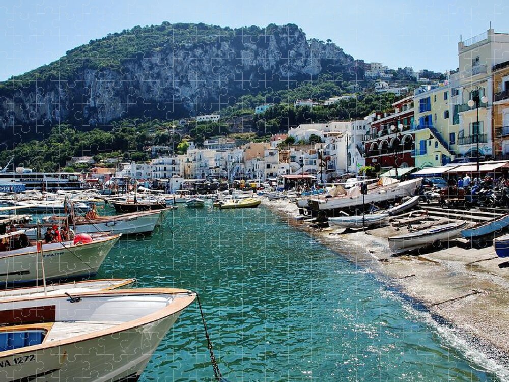 Capri Jigsaw Puzzle featuring the photograph Arrival to Capri #2 by Dany Lison