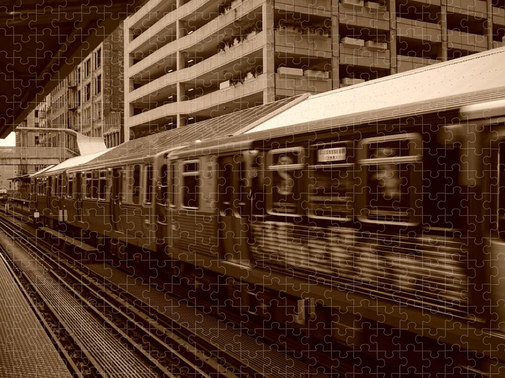 Chicago Cta Jigsaw Puzzle featuring the photograph Chicago CTA by Miguel Winterpacht