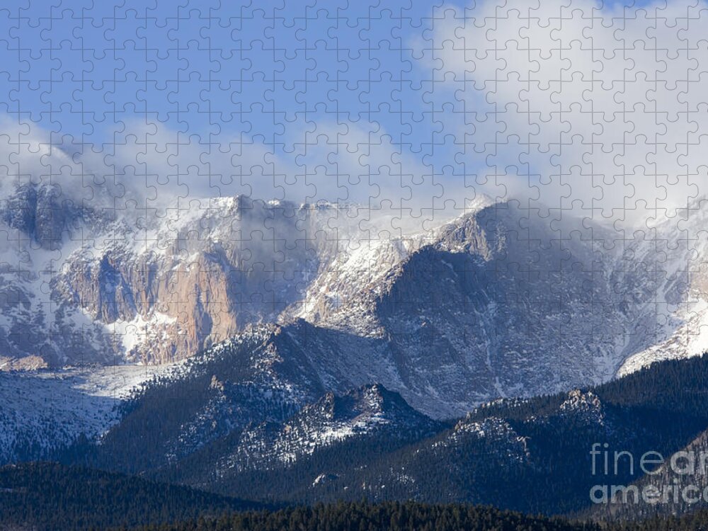 Pikes Peak Jigsaw Puzzle featuring the photograph Cloudy Peak #2 by Steven Krull