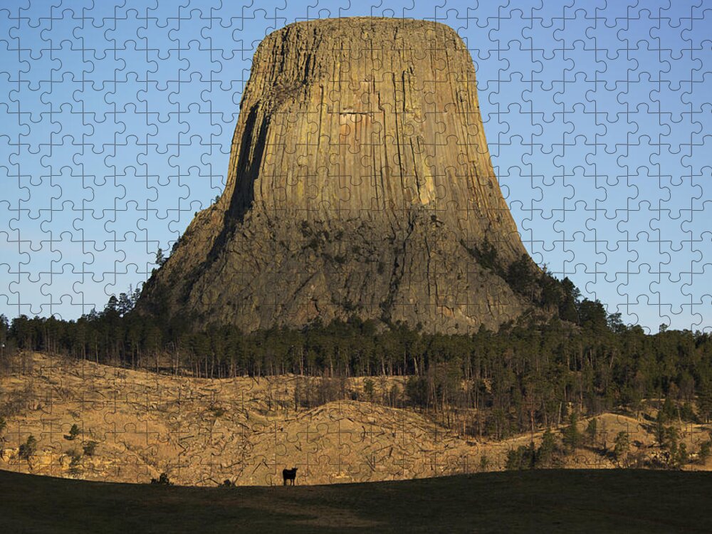 Kevin Schafer Jigsaw Puzzle featuring the photograph Devils Tower National Monument Wyoming #2 by Kevin Schafer
