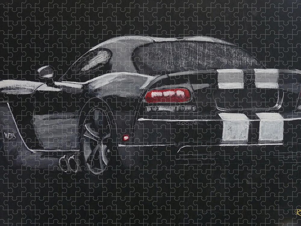 Dodge Jigsaw Puzzle featuring the painting Dodge Viper 1 by Richard Le Page