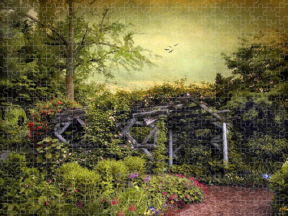 Garden Jigsaw Puzzle featuring the photograph Garden Arbor #2 by Jessica Jenney