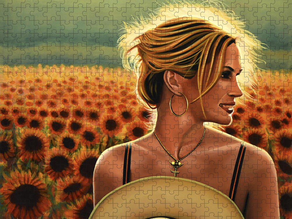 Julia Roberts Jigsaw Puzzle featuring the painting Julia Roberts by Paul Meijering