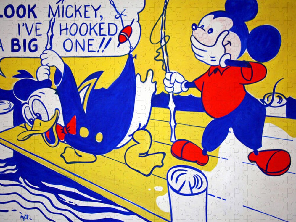 Donald Jigsaw Puzzle featuring the photograph Lichtenstein's Look Mickey by Cora Wandel