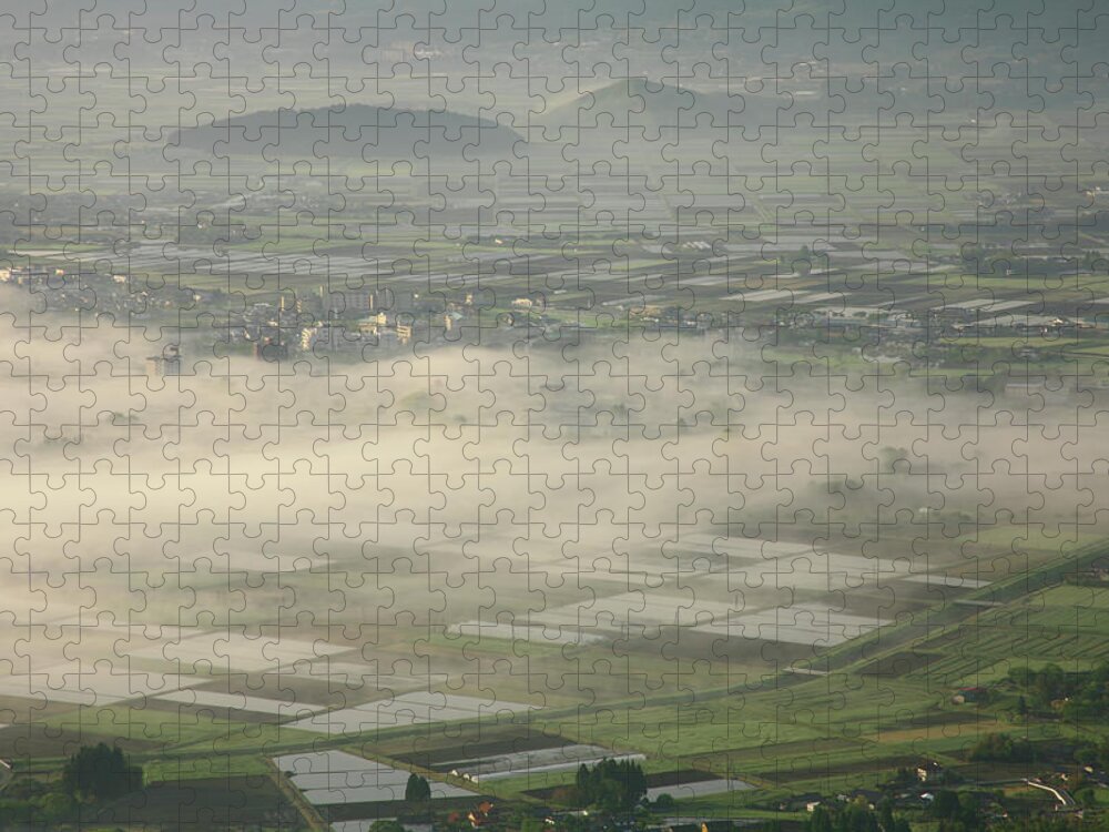 Scenics Jigsaw Puzzle featuring the photograph Morning At Aso Valley #2 by Tomosang
