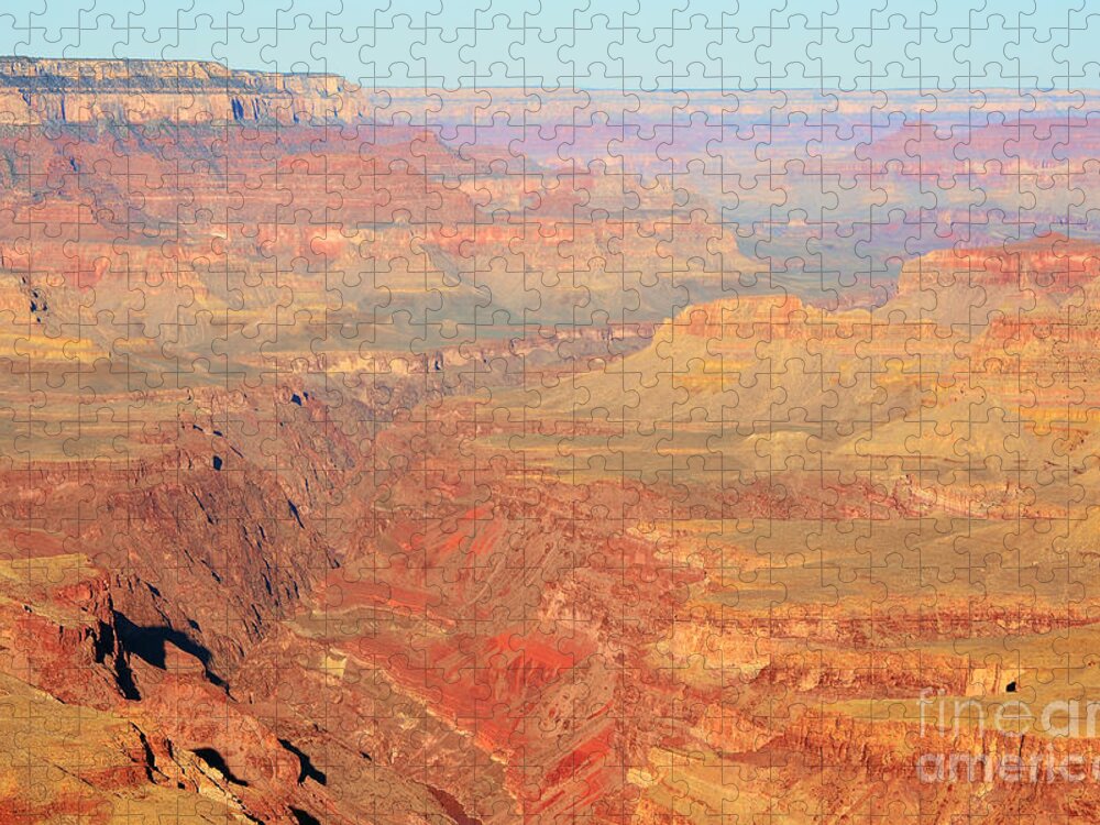 South Kaibab Trail Jigsaw Puzzle featuring the photograph Morning Colors of the Grand Canyon Inner Gorge #6 by Shawn O'Brien