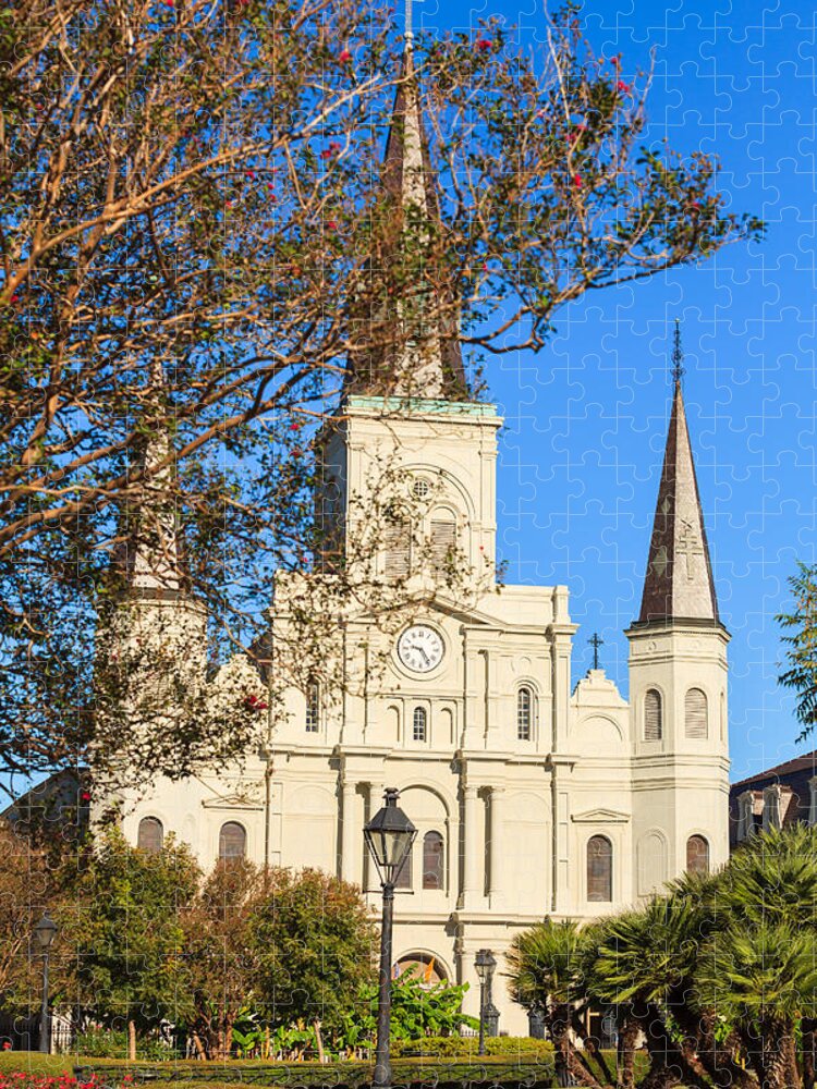 Architecture Jigsaw Puzzle featuring the photograph Saint Louis Cathedral #2 by Raul Rodriguez