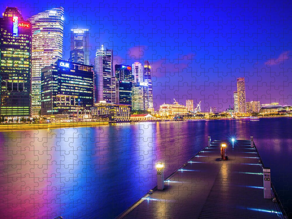 Tranquility Jigsaw Puzzle featuring the photograph Singapore #2 by Guowen Wang
