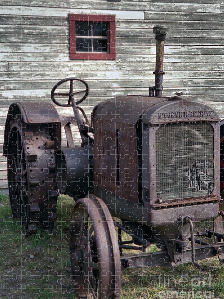 Farm Tractor Jigsaw Puzzle featuring the photograph The Old Mule #1 by Richard Rizzo
