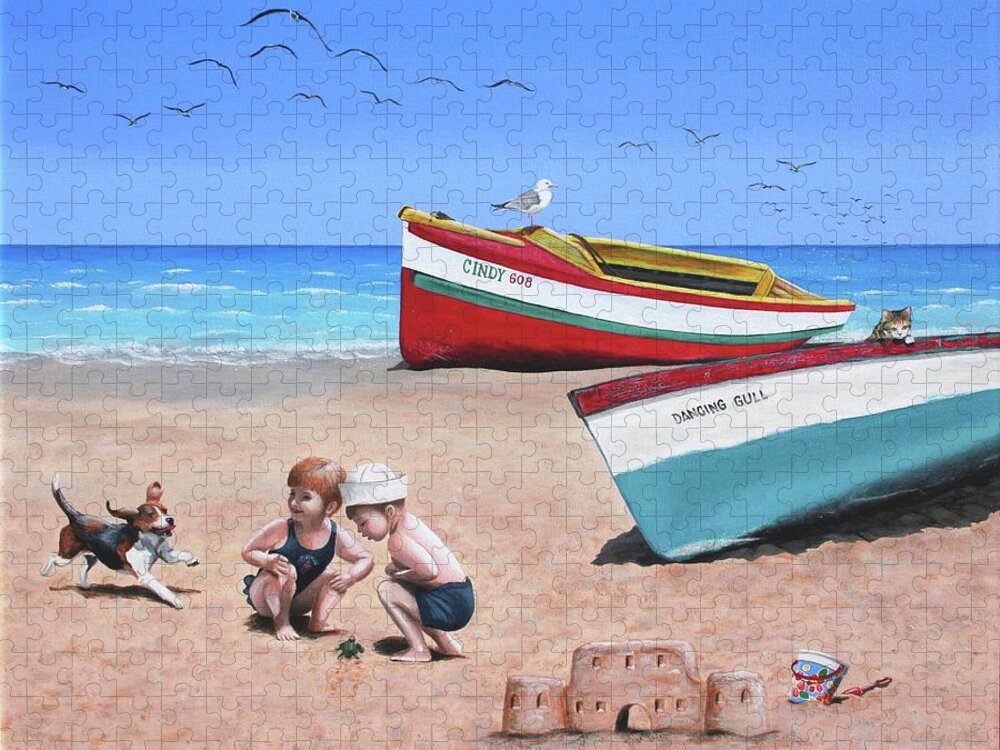 Folk Art Jigsaw Puzzle featuring the painting To the Rescue by Wilfrido Limvalencia