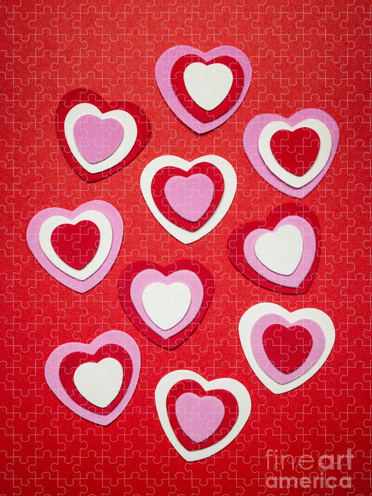 Hearts Jigsaw Puzzle featuring the photograph Valentines day hearts 2 by Elena Elisseeva