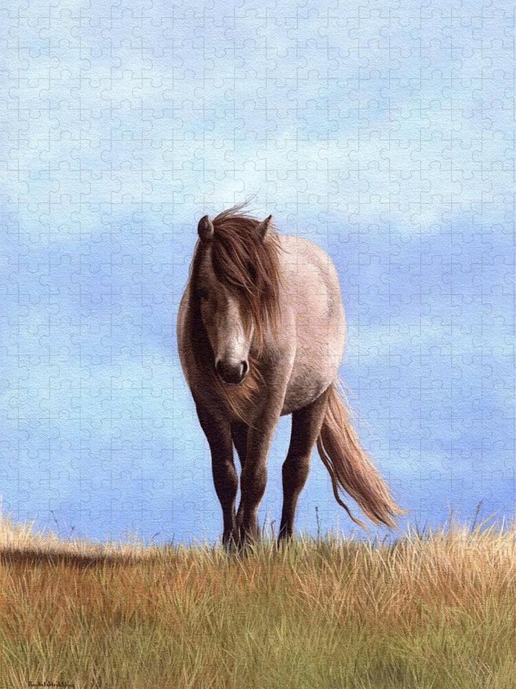 Pony Jigsaw Puzzle featuring the painting Welsh Pony Painting #2 by Rachel Stribbling