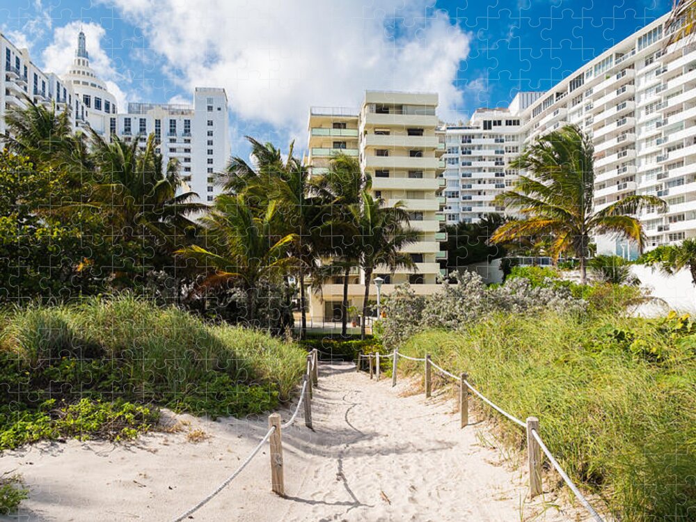 Architecture Jigsaw Puzzle featuring the photograph Miami Beach #20 by Raul Rodriguez