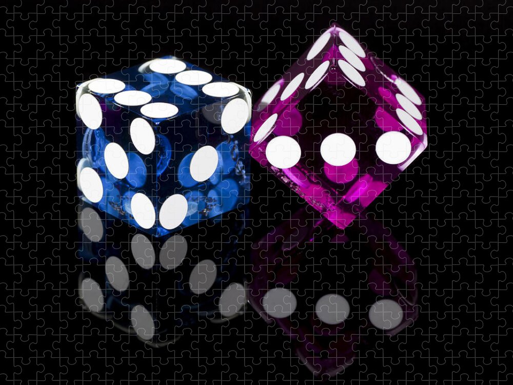 Dice Jigsaw Puzzle featuring the photograph Colorful Dice by Raul Rodriguez