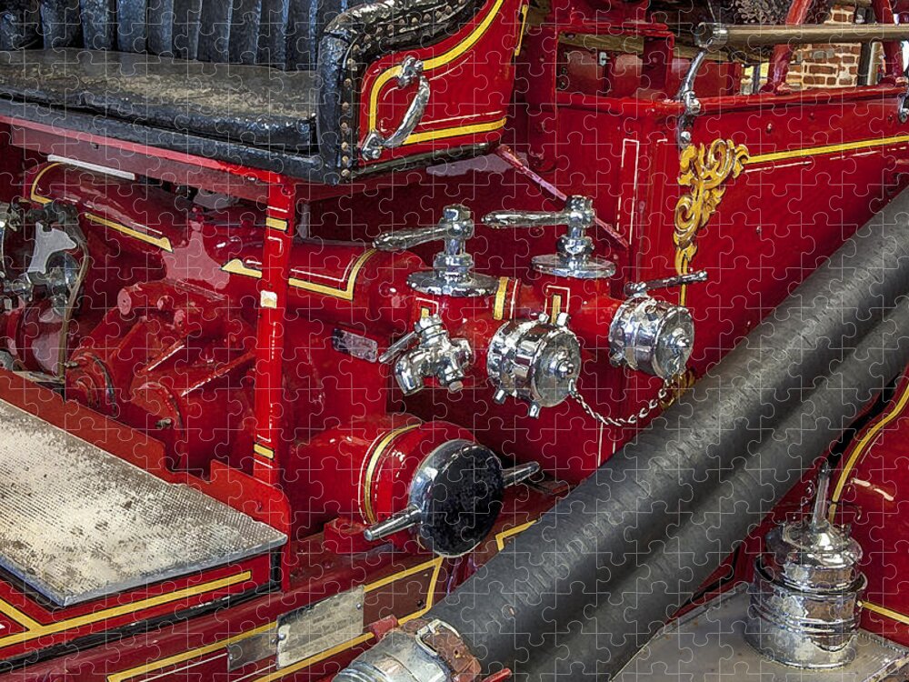 Fire Engine Jigsaw Puzzle featuring the photograph 1915 LaFrance Fire Engine #3 by Rich Franco