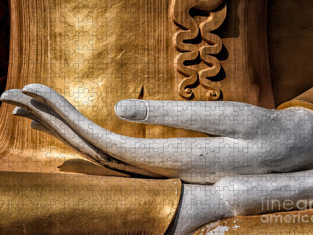 Buddha Jigsaw Puzzle featuring the photograph Buddha Hand #4 by Adrian Evans
