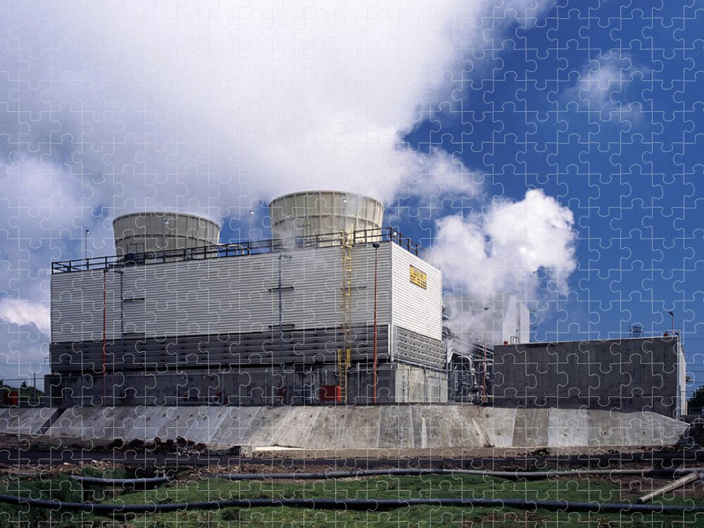 Alternative Jigsaw Puzzle featuring the photograph Geothermal Power Plant #3 by Theodore Clutter