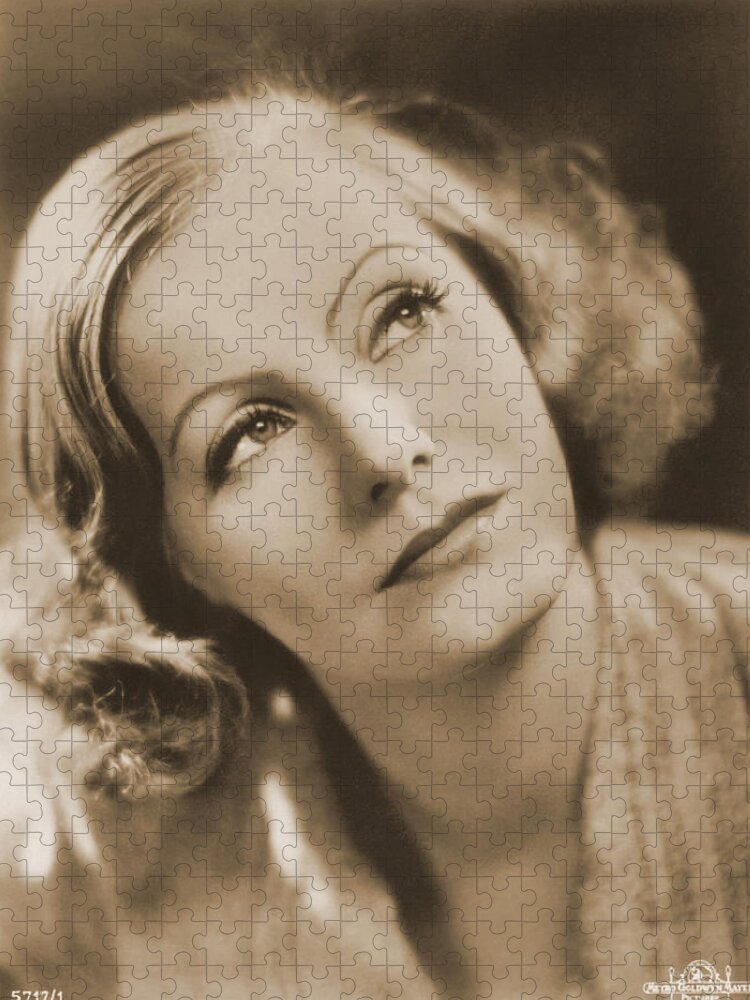 Entertainment Jigsaw Puzzle featuring the photograph Greta Garbo, Hollywood Movie Star by Photo Researchers