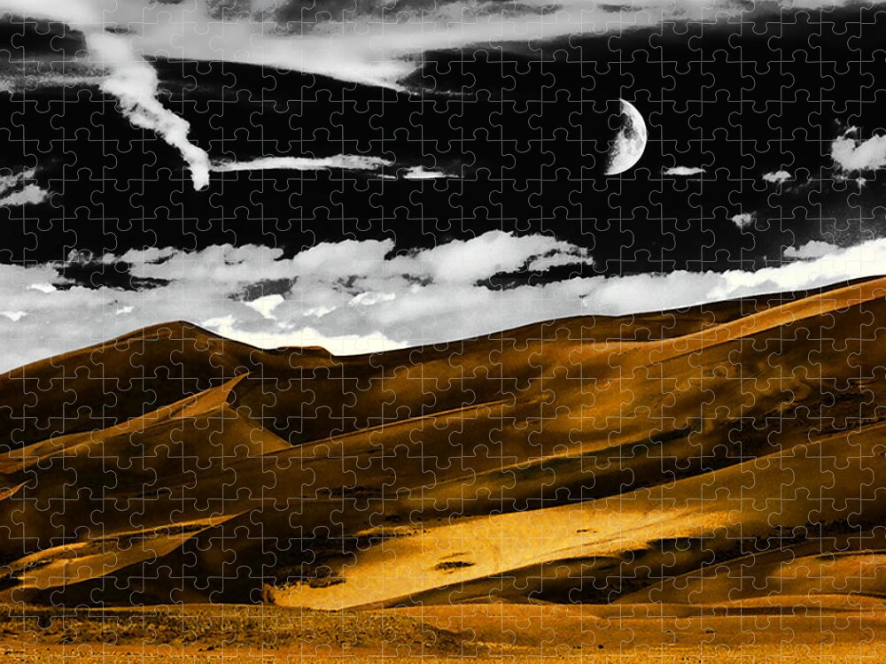 Night Jigsaw Puzzle featuring the photograph Night at the Great Sand Dunes by Terry Fiala