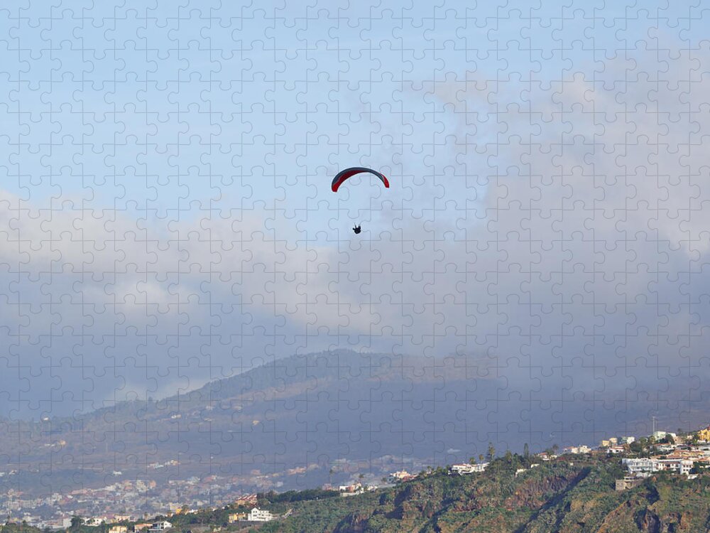 Atlantic Ocean Jigsaw Puzzle featuring the photograph Paragliders #3 by Jouko Lehto