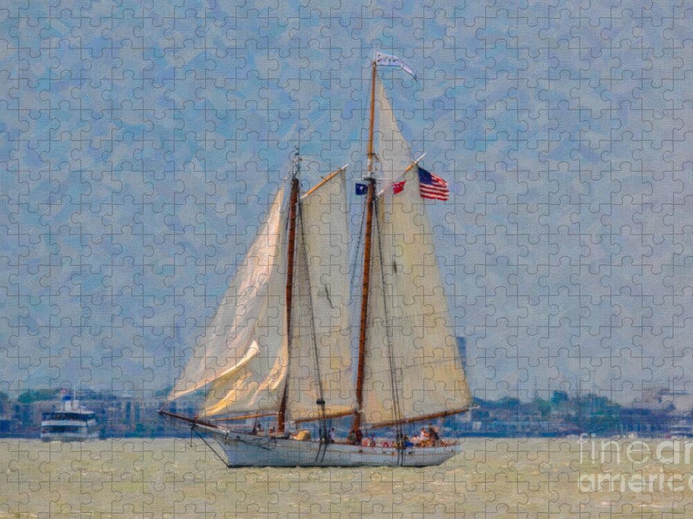 Spirit Of Sc Jigsaw Puzzle featuring the mixed media Spirit of SC by Dale Powell