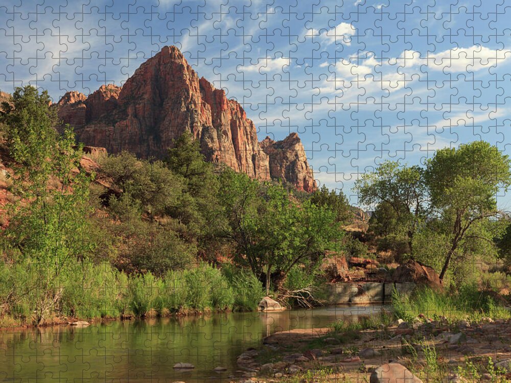 Tranquility Jigsaw Puzzle featuring the photograph Zion National Park #3 by Michele Falzone