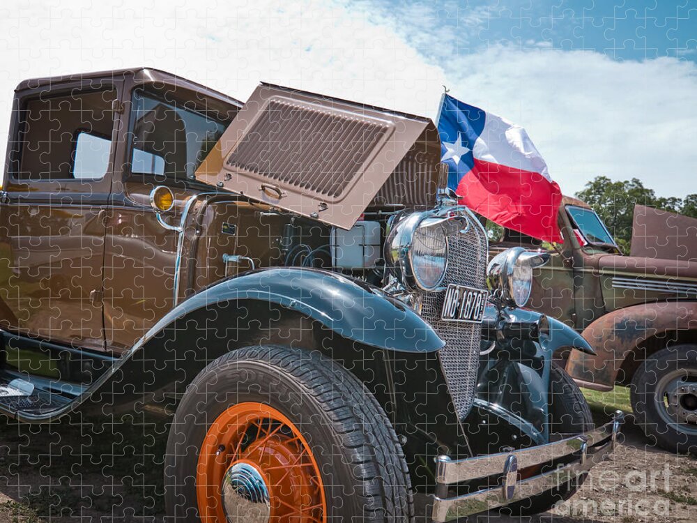 Transportation Jigsaw Puzzle featuring the photograph 31 Ford Texas Pickup by Robert Frederick