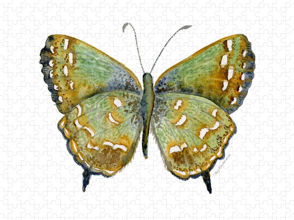 Hesseli Butterfly Jigsaw Puzzle featuring the painting 38 Hesseli Butterfly by Amy Kirkpatrick