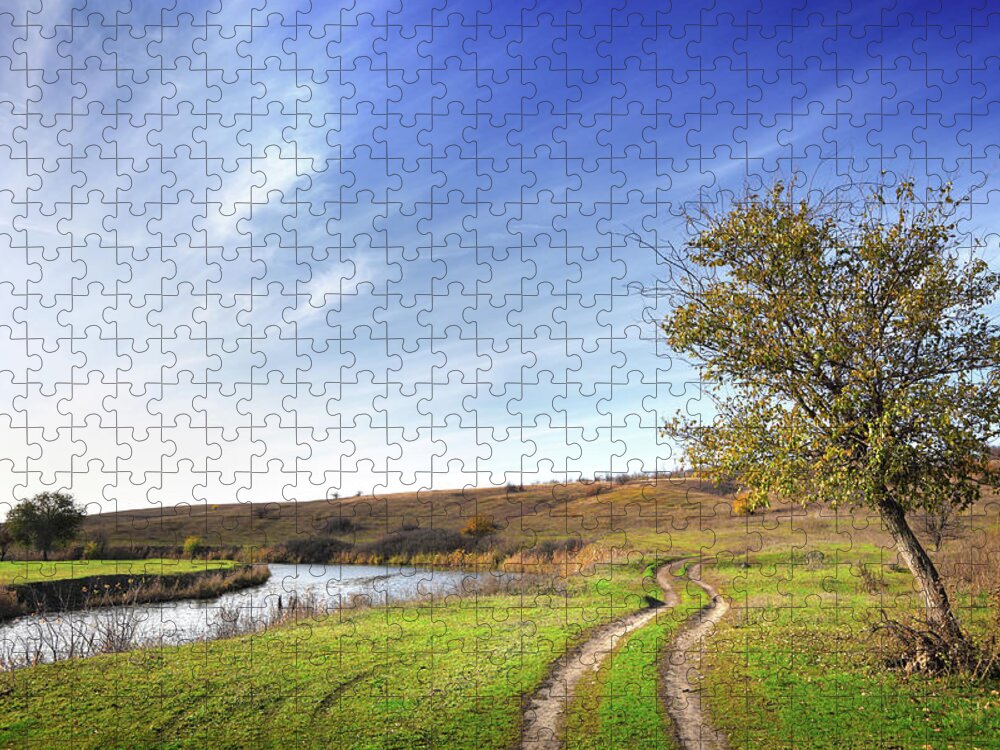 Scenics Jigsaw Puzzle featuring the photograph Landscape #4 by Savushkin
