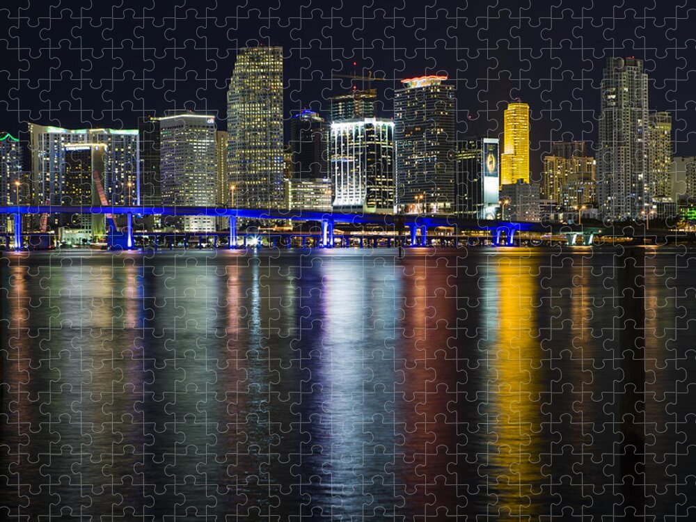 Architecture Jigsaw Puzzle featuring the photograph Miami Downtown Skyline by Raul Rodriguez