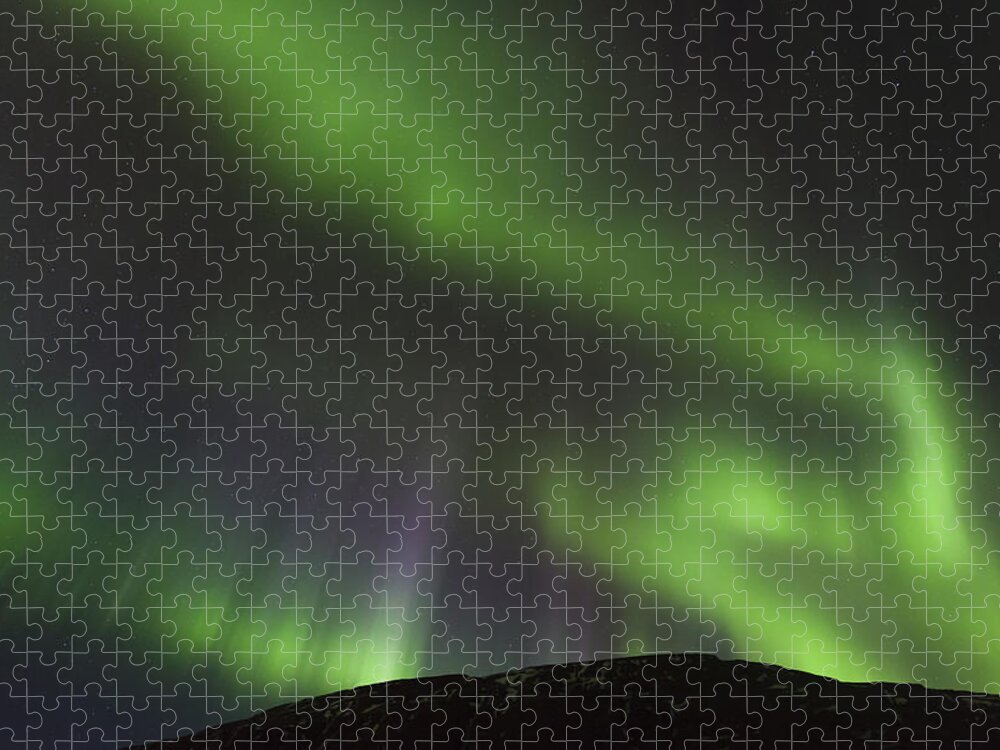Astronomy Jigsaw Puzzle featuring the photograph Northern Lights #4 by John Shaw