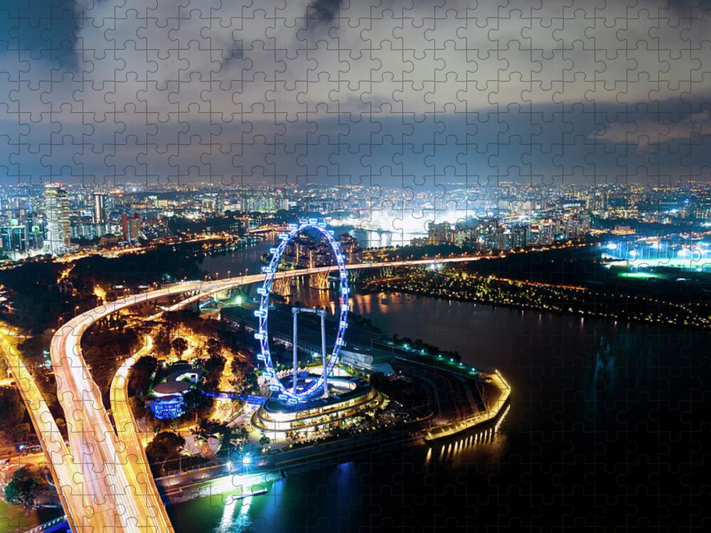 Outdoors Jigsaw Puzzle featuring the photograph Skyline, Singapore #4 by John Harper