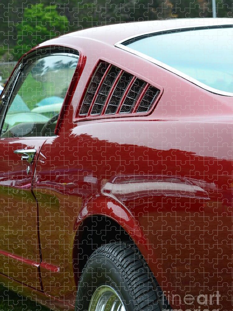 Red Jigsaw Puzzle featuring the photograph Classic Mustang by Dean Ferreira