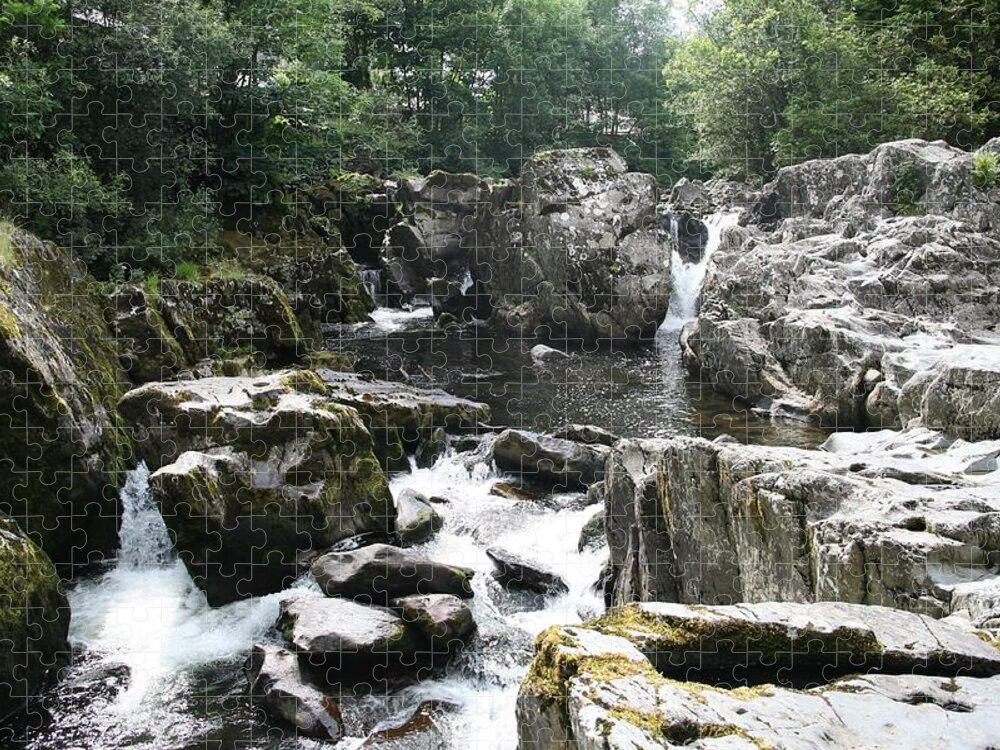 Rivers Jigsaw Puzzle featuring the photograph Conwy river near Betws y coed. #5 by Christopher Rowlands