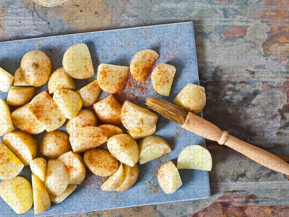 Basting Jigsaw Puzzle featuring the photograph Potatoes #5 by Tom Gowanlock