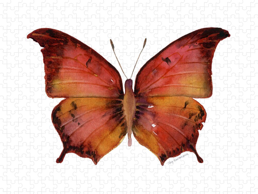 Andria Jigsaw Puzzle featuring the painting 58 Andria Butterfly by Amy Kirkpatrick