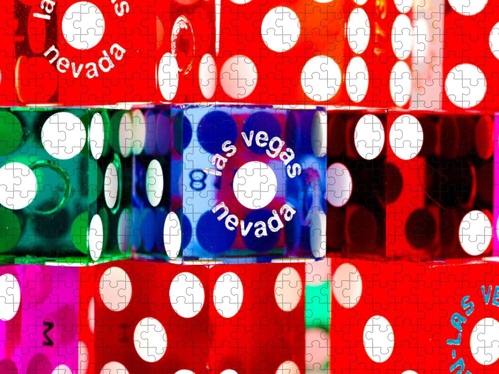 Las Vegas Jigsaw Puzzle featuring the photograph Colorful Dice by Raul Rodriguez