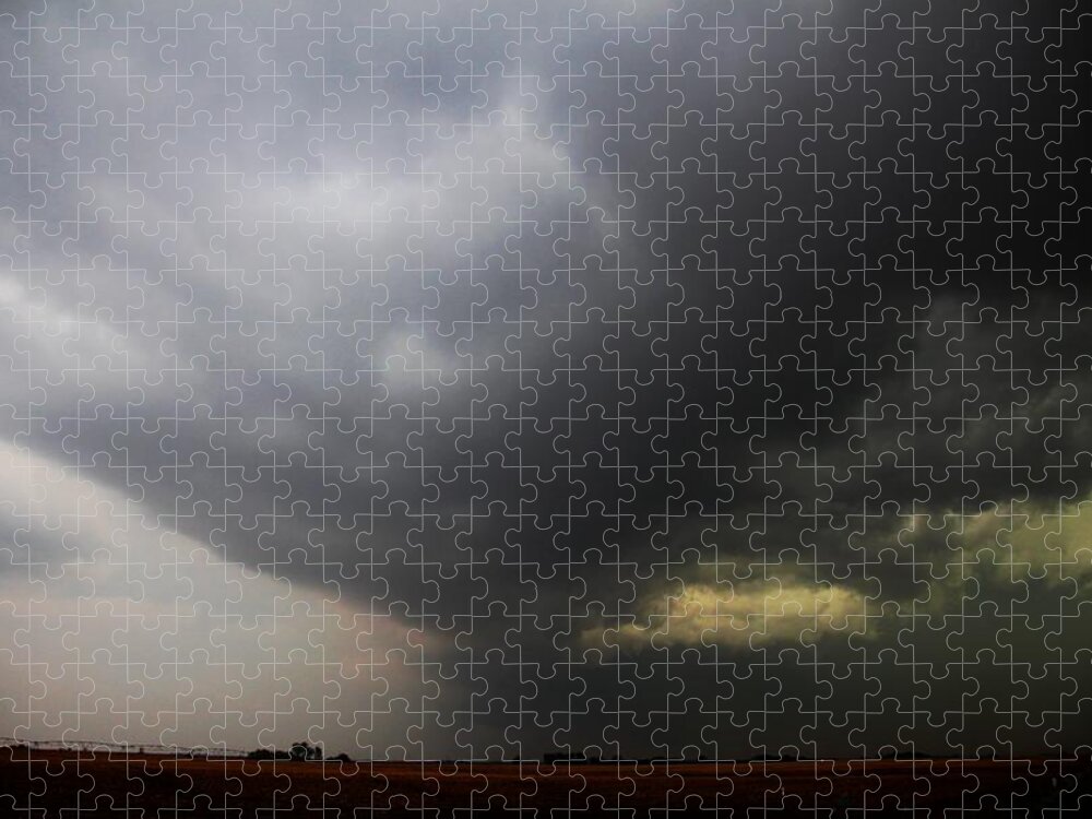 Stormscape Jigsaw Puzzle featuring the photograph Severe Cells over South Central Nebraska #11 by NebraskaSC